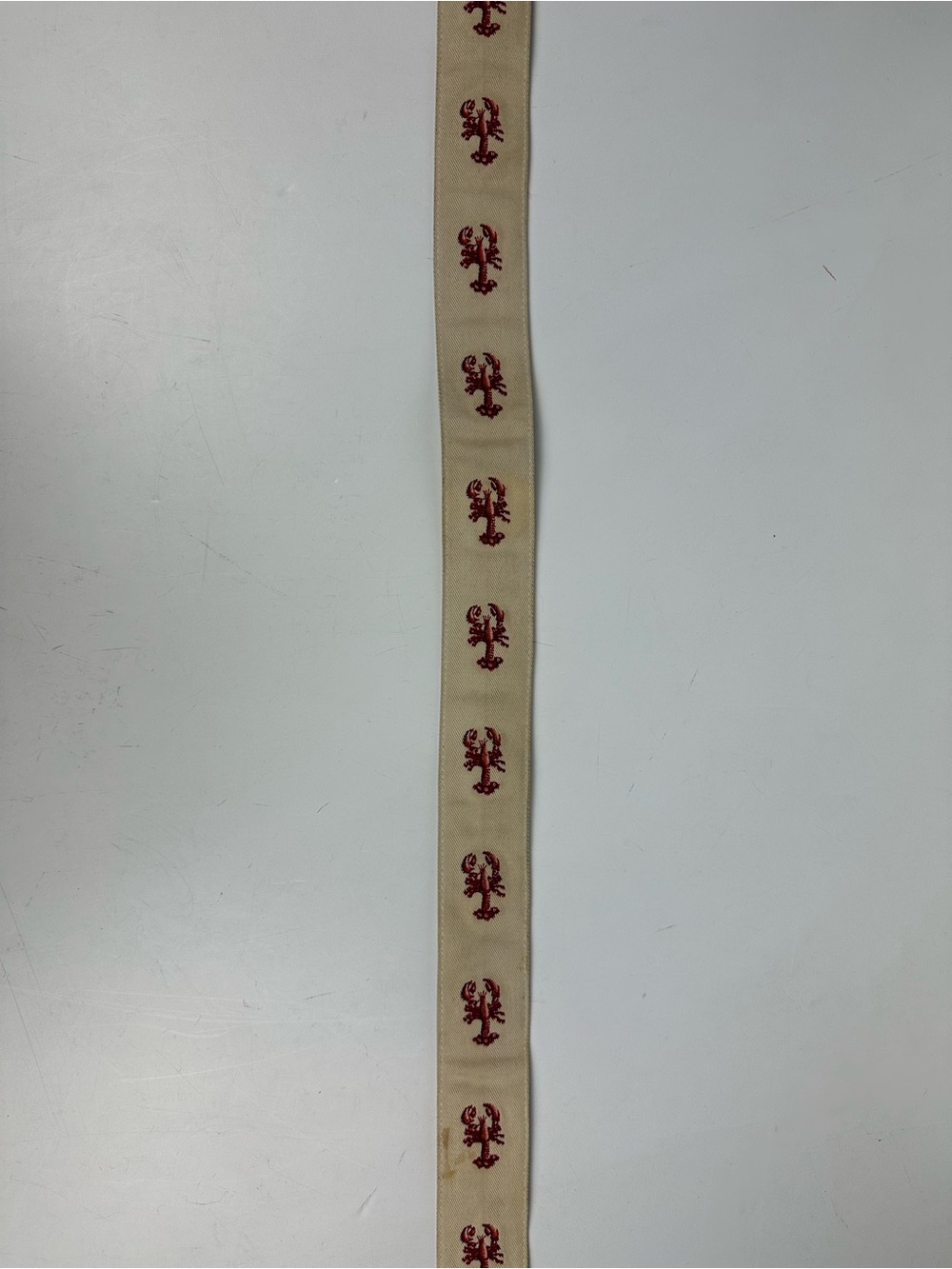 Women’s J. Crew Cream Canvas Belt with Red Embroidered Lobster Motifs - Picture 4 of 11